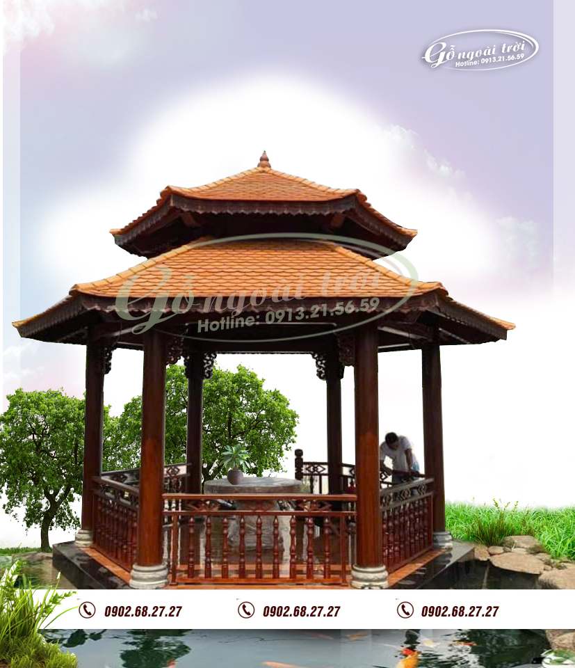 nhà chòi lục giác giá rẻ